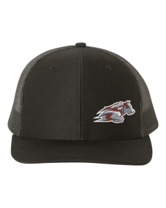 Duluth Lacrosse - Richardson 112 Black trucker hat with embroidered Wolfpack logo