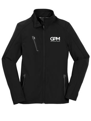 GPM - Port Authority® Ladies Welded Soft Shell Jacket L324 with white embroidered GPM logo on the left chest