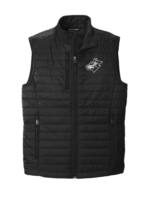 Wolfpack Youth Lacrosse - ADULT Port Authority J851 Packable Puffy Vest with embroidered Wolfhead on the left chest
