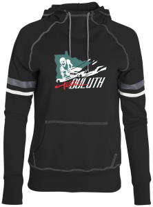 Team Duluth - Ladies Spry Hoodie with full color heat transfer logo