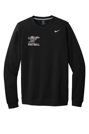 Duluth East Football - Nike Club Fleece Crew with embroidered Greyhound Football right chest logo