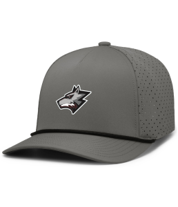 Wolfpack Youth Lacrosse - NEW! Pacific Headwear Weekender Perforated Snapback with embroidered Wolfhead on front