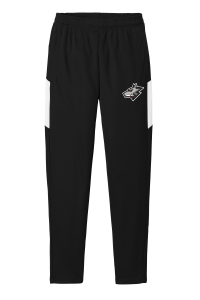 Wolfpack Youth Lacrosse - YOUTH Sport-Tek® Youth Travel Pant YPST800 with embroidered Wolfhead on left leg