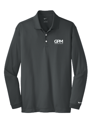 GPM - Nike Long Sleeve Dri-FIT Stretch Tech Polo with embroidered white GPM logo on the left chest