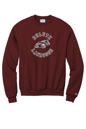 Duluth Lacrosse - Champion® Powerblend® Crewneck Sweatshirt S6000 with full color heat transfer logo