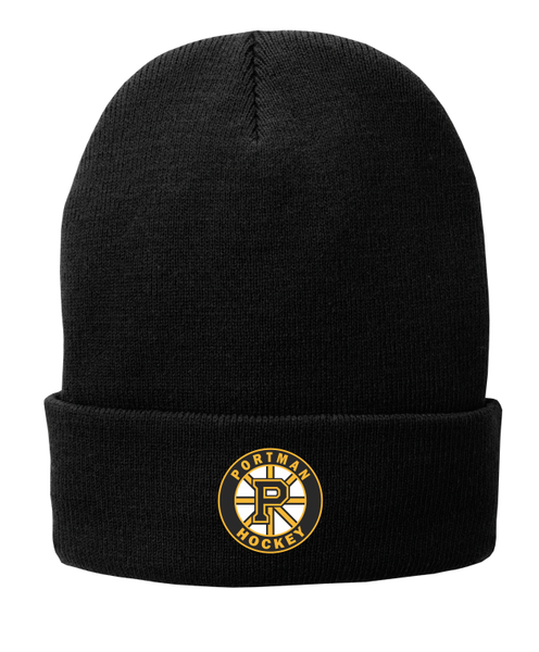 Portman Hockey Port & Company® CP90L Fleece-Lined Knit Cap with Embroidered logo