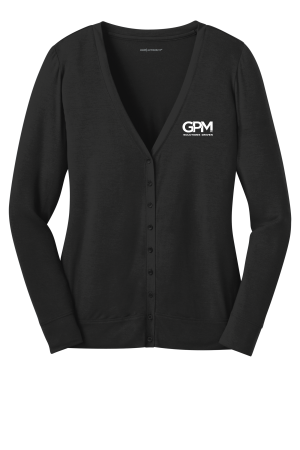 GPM - Port Authority® Ladies Concept Cardigan L545 with white left chest GPM embroidered logo