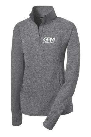 GPM - Ladies Sport-Tek® performance 1/2-Zip Pullover with (white) embroidered logo