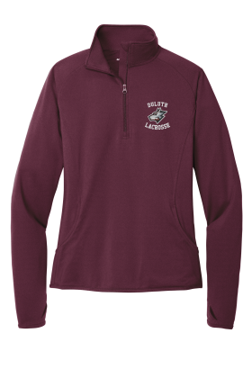 Wolfpack Youth Lacrosse - LADIES Sport-Tek LST850 Ladies Sport-Wick® Stretch 1/2-Zip Pullover with embroidered logo