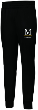 Marshall Lacrosse - ADULT PERFORMANCE FLEECE JOGGER with embroidered M Lacrosse on the left leg