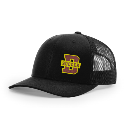Denfeld Boys Soccer - Richardson 112 trucker hat with embroidered D Soccer logo