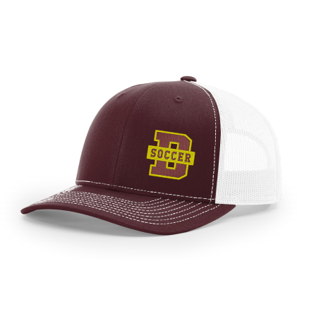 Denfeld Boys Soccer - Richardson 112 trucker hat with embroidered D Soccer logo