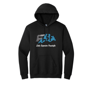 LSF- Gildan® - 18500 Heavy Blend™ Hooded Sweatshirt with cut twill LSF logo on the front