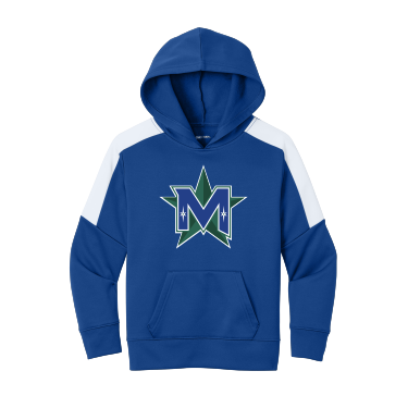 MIRAGE YOUTH Hockey - Youth YST255 Sport-Tek Sport-Wick Fleece United Pullover Hoodie with M Star logo