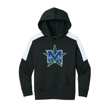 MIRAGE YOUTH Hockey - Youth YST255 Sport-Tek Sport-Wick Fleece United Pullover Hoodie with M Star logo