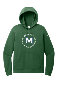 MIRAGE HIGH SCHOOL Hockey - Ladies Nike Club Fleece NKFD9889 Sleeve Swoosh Pullover Hoodie with twill and embroidered M Circle logo