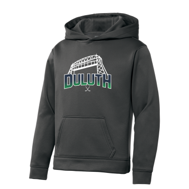 Duluth Squirt Hockey- Sport-Tek YST244 / F244 Youth and Adult Sport-Wick® Fleece Hooded Pullover with Duluth Hockey Bridge logo