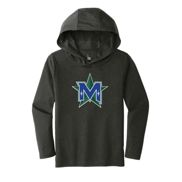 MIRAGE YOUTH Hockey - Youth District DT139Y Perfect Tri Long Sleeve Hooded T-Shirt with M Star logo