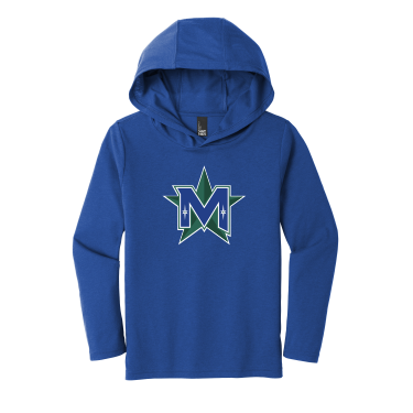 MIRAGE YOUTH Hockey - Youth District DT139Y Perfect Tri Long Sleeve Hooded T-Shirt with M Star logo