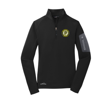 PORTMAN - Eddie Bauer Women's 1/2-Zip Performance Fleece EB235 with embroidered Portman Bruins logo