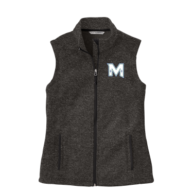 MIRAGE YOUTH Hockey - Ladies Port Authority L236 Sweater Fleece Vest with embroidered M logo