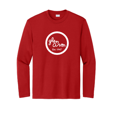 GLEN AVON - Adult Sport-Tek ST350LS Long Sleeve Performance Tee with white GA Circle logo