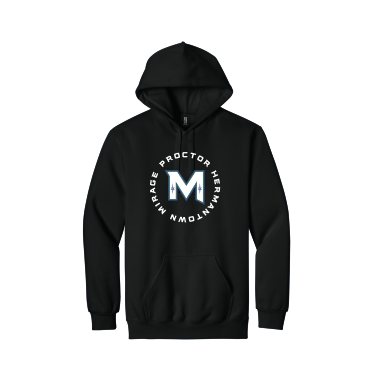 MIRAGE HIGH SCHOOL Hockey - Gildan Hammer® Maxweight Hooded Sweatshirt with full front circle logo