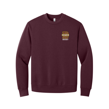 Denfeld Hockey - BELLA+CANVAS BC4711 Unisex 10-Ounce Heavyweight Crewneck Sweatshirt with embroidered D Hockey left chest logo