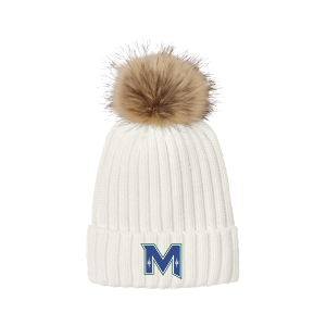 MIRAGE HIGH SCHOOL Hockey - Port Authority C990 Faux Fur Pom Beanie with embroidered logo