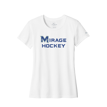 MIRAGE HIGH SCHOOL Hockey - Nike Women's NKDX8734 Swoosh Sleeve rLegend Tee with Mirage Hockey logo