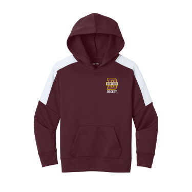 Denfeld Hockey - YOUTH Sport-Tek® Youth Sport-Wick YST255 Fleece United Pullover Hoodie with embroidered Denfeld Hockey logo