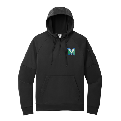 MIRAGE HIGH SCHOOL Hockey - Nike Therma-FIT Pocket 1/4-Zip Fleece Hoodie NKFD9742 with embroidered left chest M