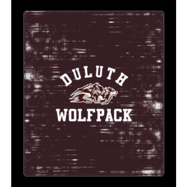 Wolfpack Girls H.S. Lacrosse - Sublimated Fleece Blanket with Duluth Wolfpack logo