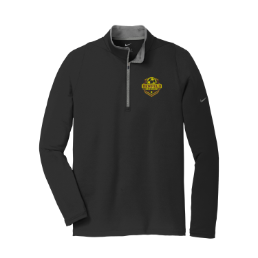 Denfeld Girls Soccer - Nike Dri-FIT Stretch 1/2-Zip Cover-Up 779795 with embroidered left chest logo