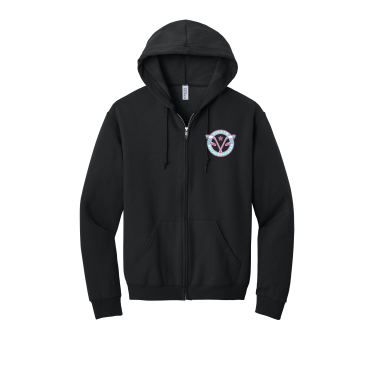 Duluth Mother Puckers - Jerzees® NuBlend® Full-Zip Hooded Sweatshirt 993M with embroidered left chest logo