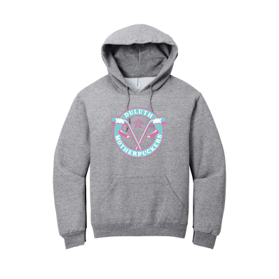 Duluth Mother Puckers - Jerzees® NuBlend® Pullover Hooded Sweatshirt 996M with full front heat transfer logo