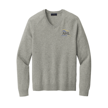 AHL Group - Brooks Brothers® Cotton Stretch V-Neck Sweater BB18400 with AHL Group left chest logo