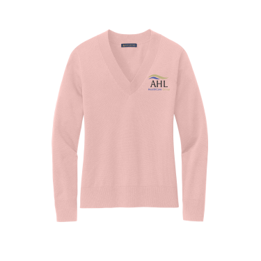 AHL Group - Brooks Brothers® Women’s Cotton Stretch V-Neck Sweater BB18401 with left chest logo