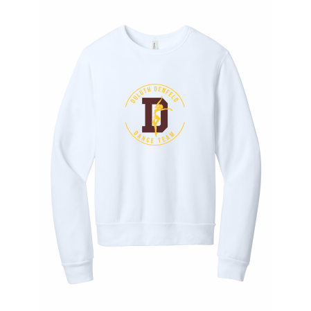 Denfeld Dance Team - BELLA+CANVAS® Unisex Sponge Fleece Classic Crewneck Sweatshirt BC3911 with full front heat transfer logo