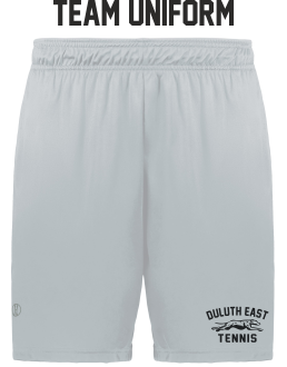 Duluth East Tennis - TEAM UNIFORM Holloway Momentum Shorts with one color logo on the left leg