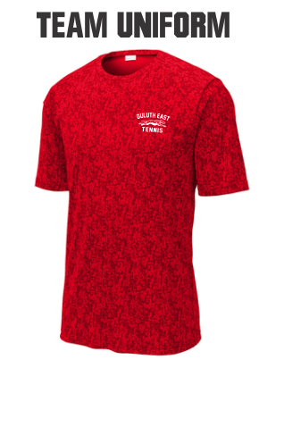 Duluth East Tennis - TEAM UNIFORM Sport-Tek ® Digi Camo Tee ST460 with one color left chest logo