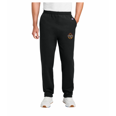Denfeld Boys Soccer - Champion® Powerblend® Open Bottom Sweatpant P800 with embroidered left leg logo