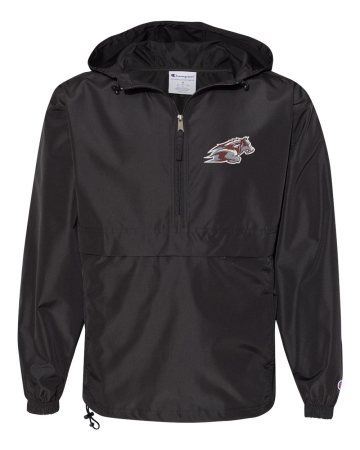 Duluth Lacrosse - Champion - Packable Quarter-Zip Jacket with embroidered Wolfpack logo on the left chest