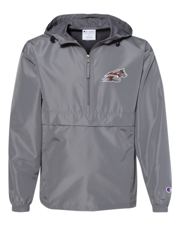 Duluth Lacrosse - Champion - Packable Quarter-Zip Jacket with embroidered Wolfpack logo on the left chest