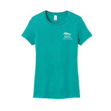 AHL Group - District ® Women’s Perfect Weight ® Tee DM104L with white AHL Group left chest logo