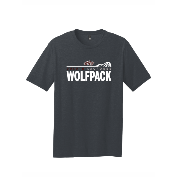 Wolfpack H.S. Girls Lacrosse - District ® Perfect Blend DM108 Tee with full Duluth Wolfpack Lacrosse logo 1