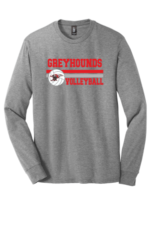 East Volleyball - District DM132 Perfect Tri ® Long Sleeve Tee with full color heat transfer logo