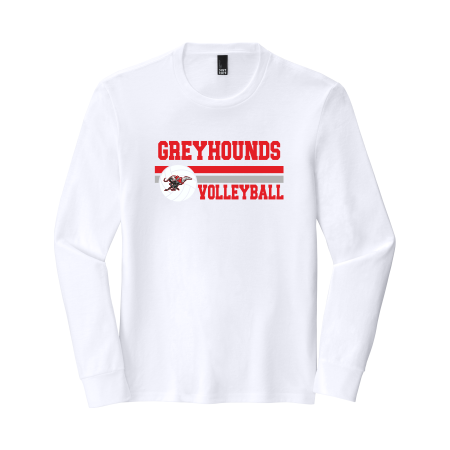 East Volleyball - District DM132 Perfect Tri ® Long Sleeve Tee with full color heat transfer logo