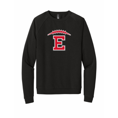 East HS Football - District® Perfect Tri® Fleece Crewneck Sweatshirt DT1304 with full front logo