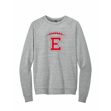 East HS Football - District® Perfect Tri® Fleece Crewneck Sweatshirt DT1304 with full front logo